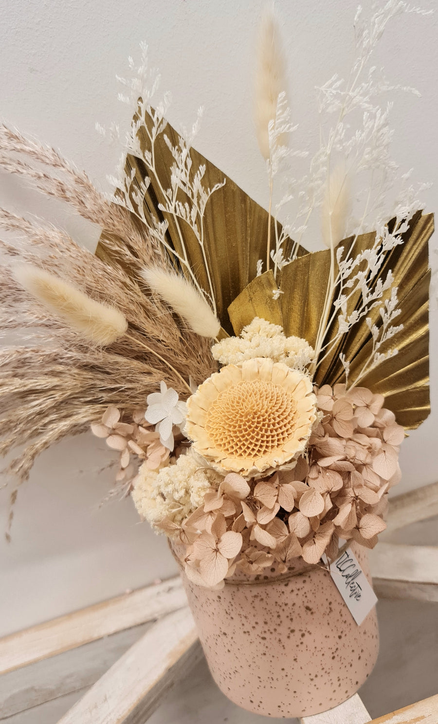 Gold Dusty Pink Arrangement