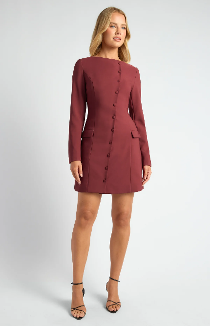 Merlot blazer dress