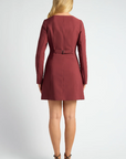 Merlot blazer dress