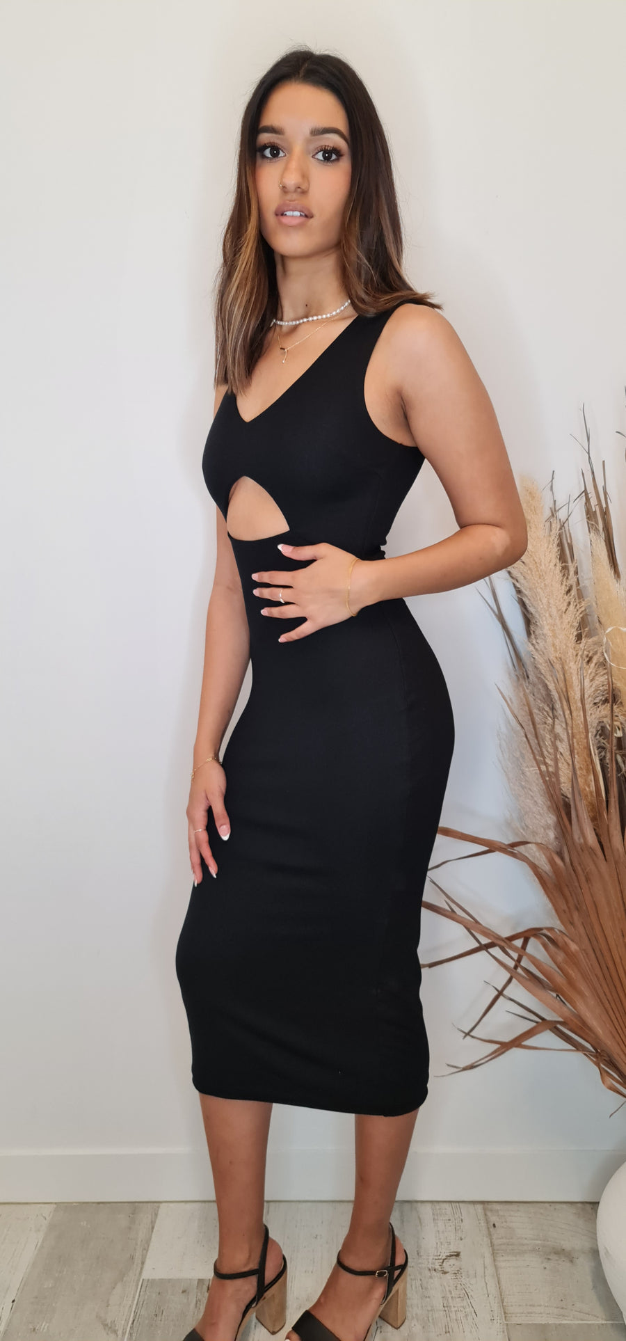 Cutout Dress-Black